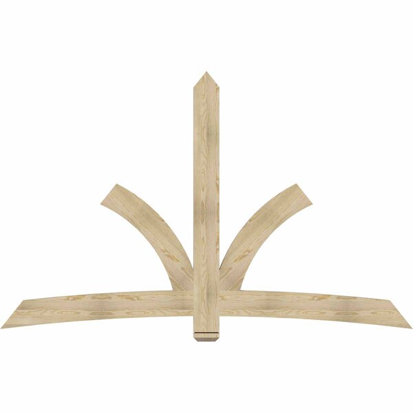 Ekena Millwork Davenport Rough Sawn Timber Gable Bracket, Douglas Fir, 96"W x 60"H x 2"D x 6"F, 15/12 Pitch GBW096X60X0206DAV00RDF - main